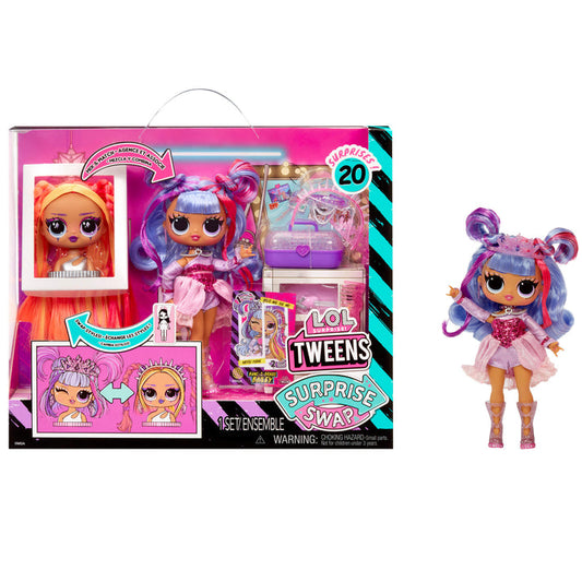 L.O.L Surprise Tweens Surprise Swap Buns-2-Braids Bailey Fashion Doll with 20+ Surprises