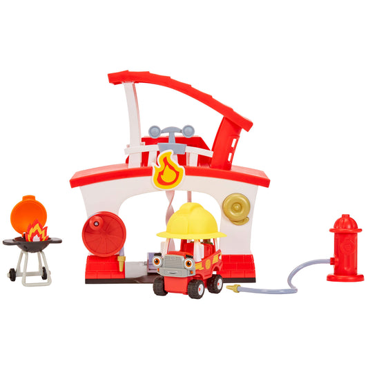 Little Tikes Let’s Go Cozy Coupe Fire Station Playset with Fire Truck Mini Push