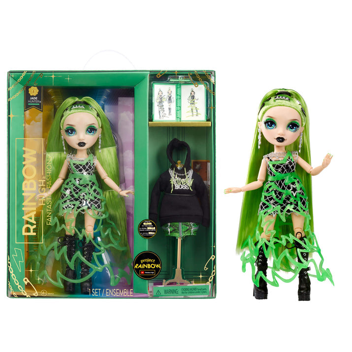 Rainbow High Fantastic Fashion Jade Hunter - Green 11” Fashion Doll