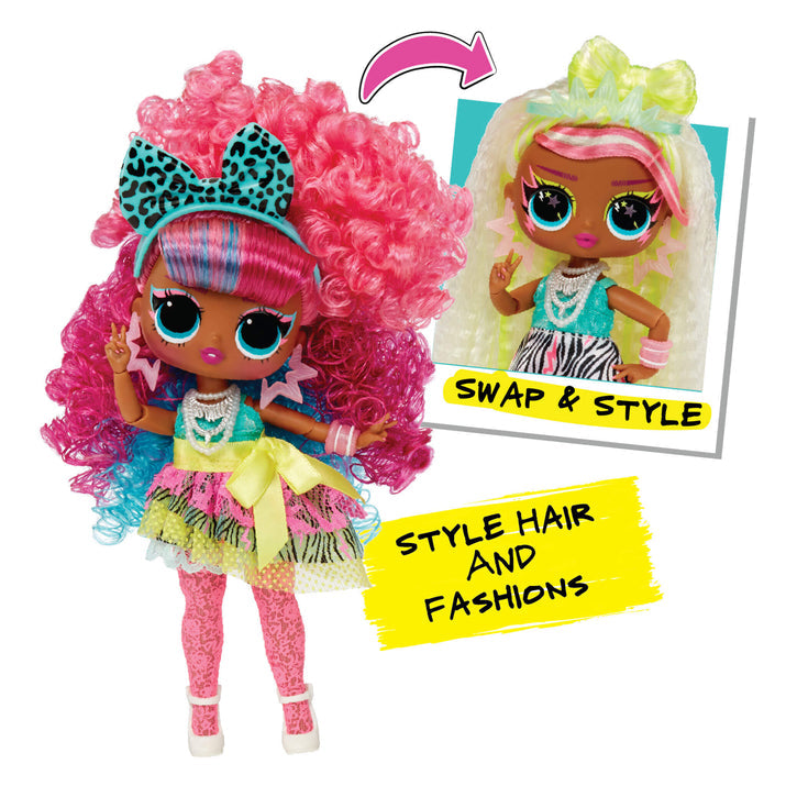 LOL Surprise Tweens Surprise Swap Curls-2-Crimps Cora Fashion Doll with 20+ Surprises